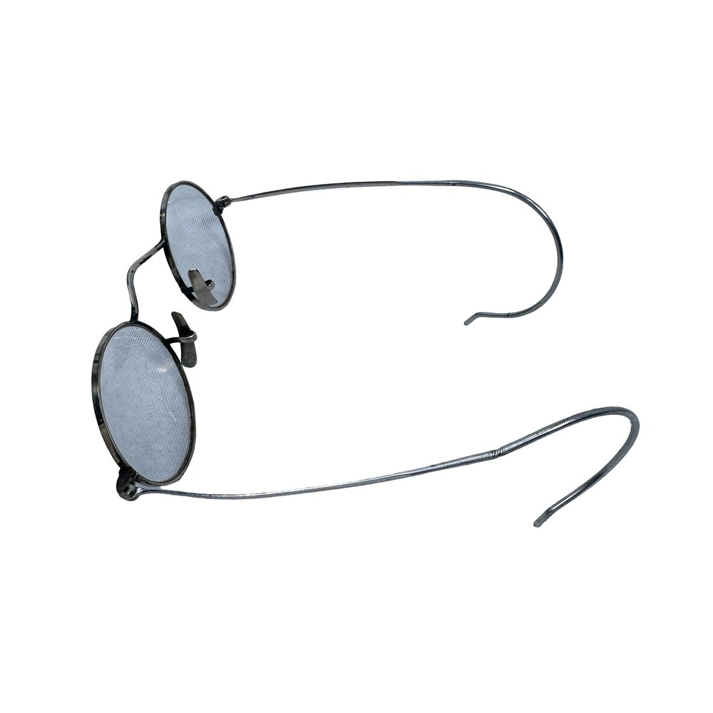 Antique Round Wire Spectacles Frames Silver Metal… - image 4